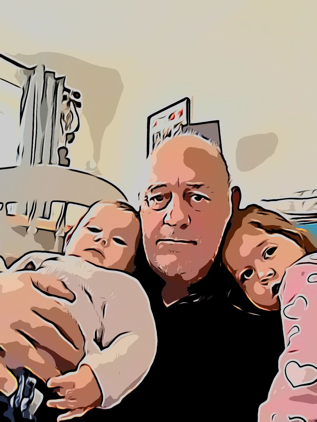 Being a grandpa is being a pillow when the children are tired.